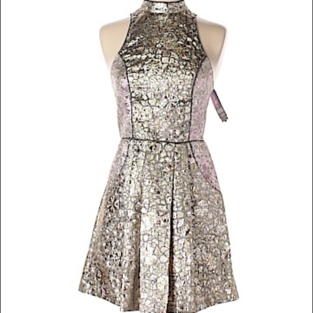 Metallic Cocktail Dress